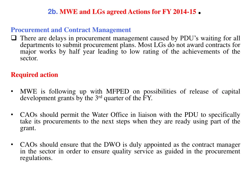 2b mwe and lgs agreed actions for fy 2014 15 3