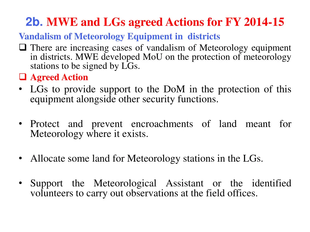 2b mwe and lgs agreed actions for fy 2014 2