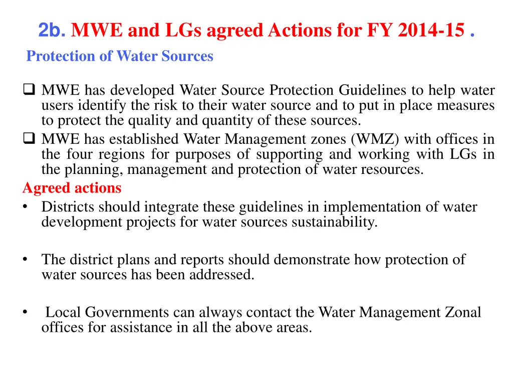 2b mwe and lgs agreed actions for fy 2014 4