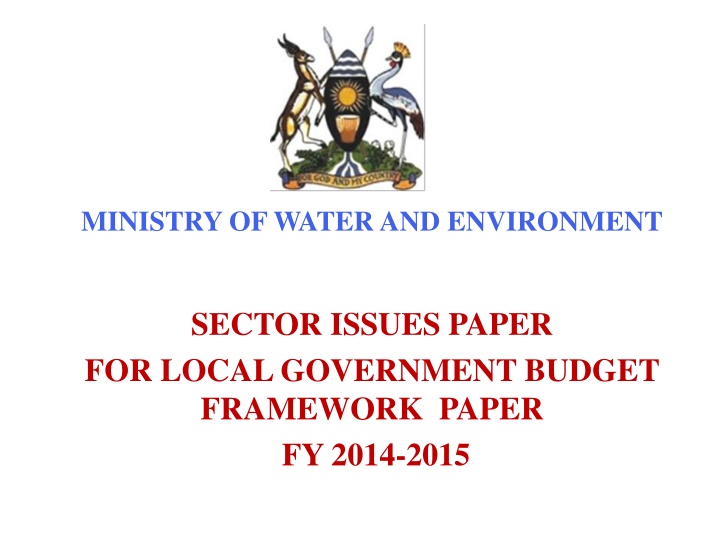 ministry of water and environment