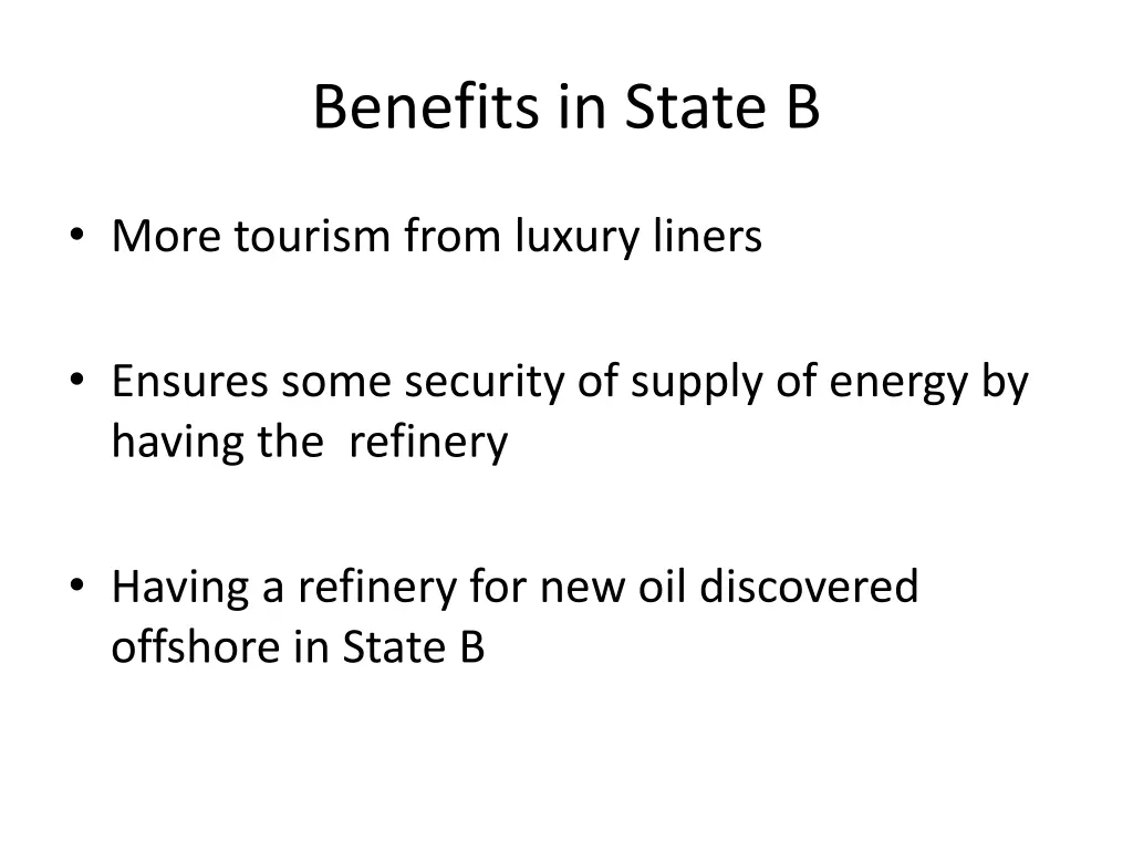 benefits in state b