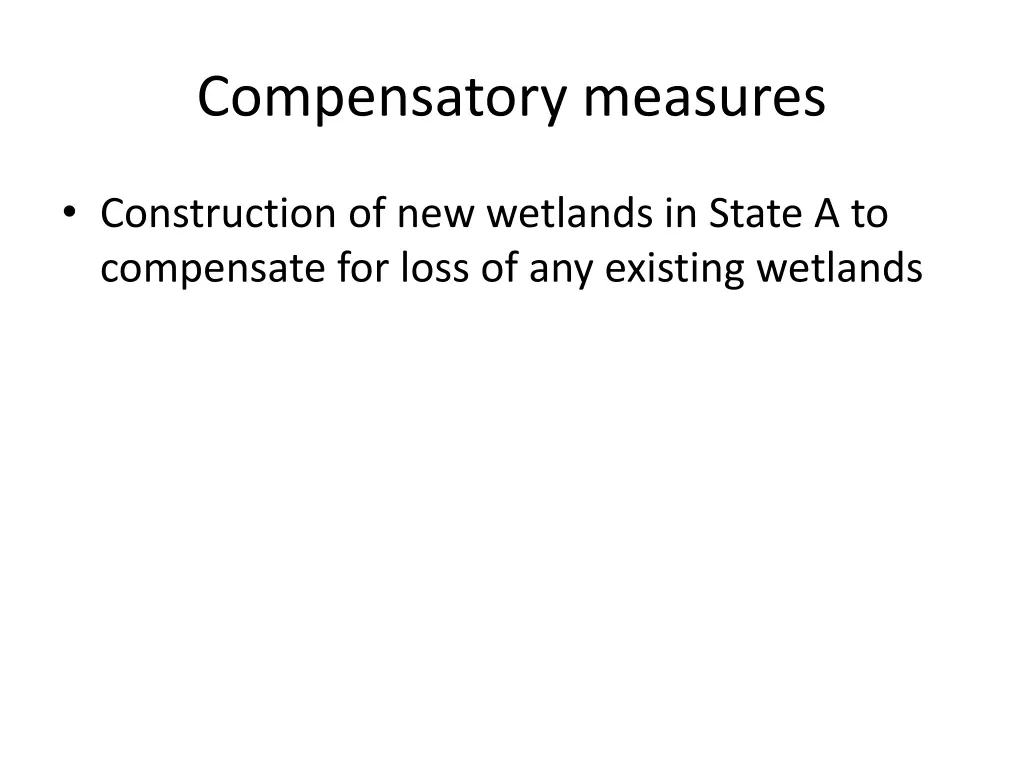 compensatory measures