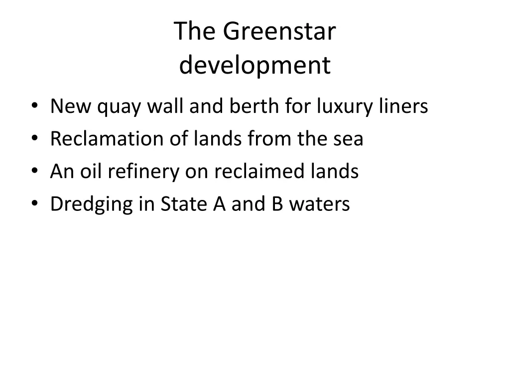 the greenstar development