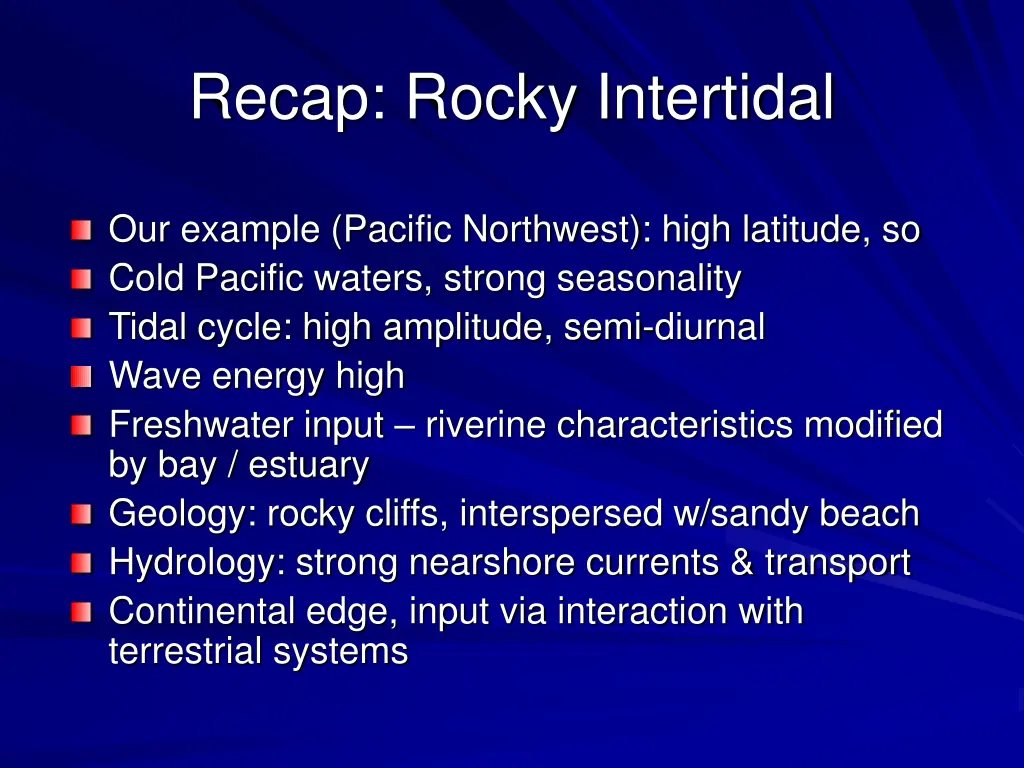 recap rocky intertidal