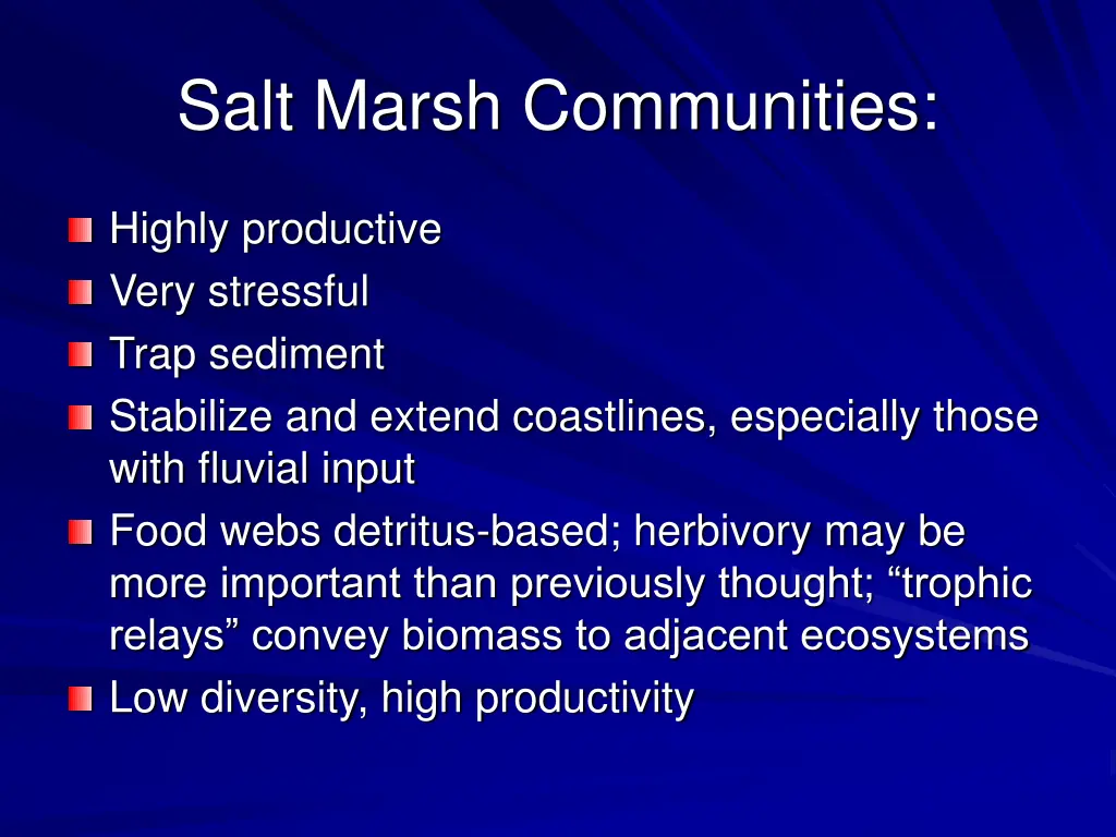 salt marsh communities