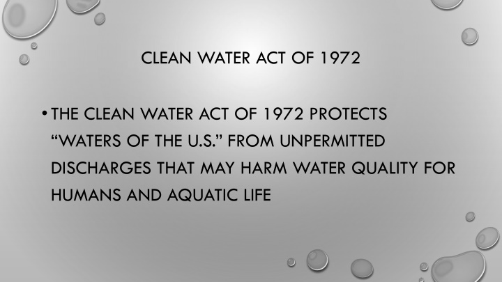 clean water act of 1972