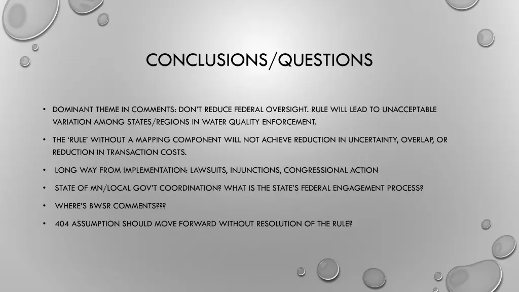 conclusions questions