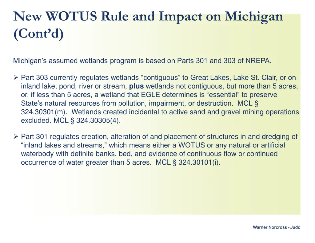 new wotus rule and impact on michigan cont d 3