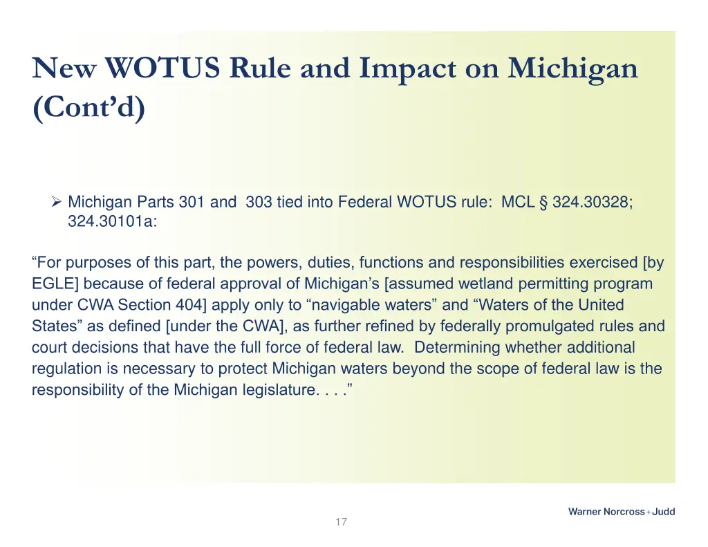 new wotus rule and impact on michigan cont d 4