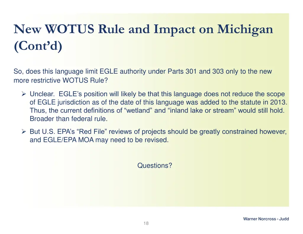 new wotus rule and impact on michigan cont d 5