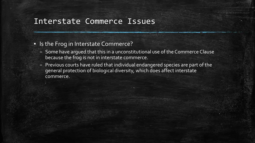 interstate commerce issues