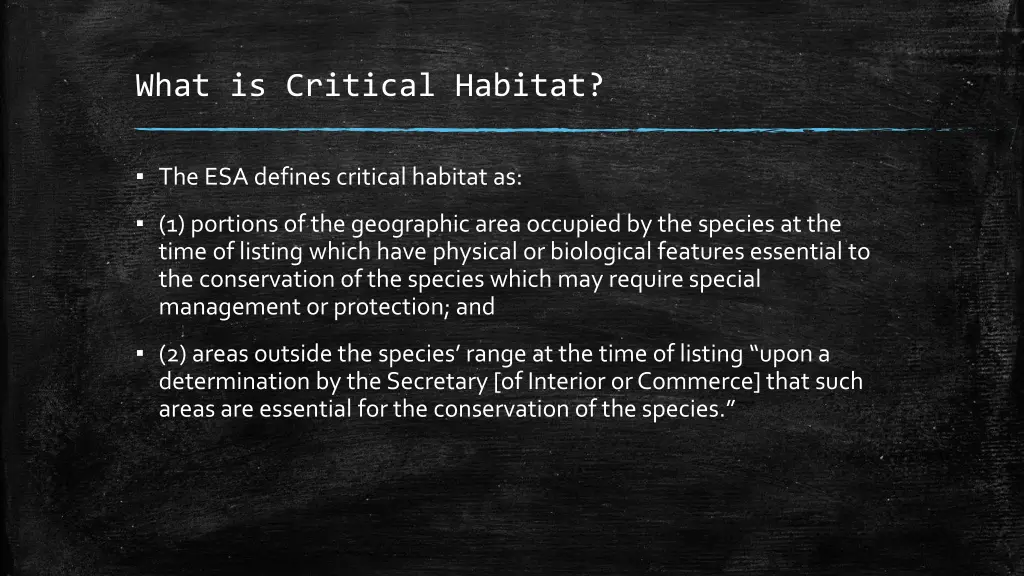 what is critical habitat