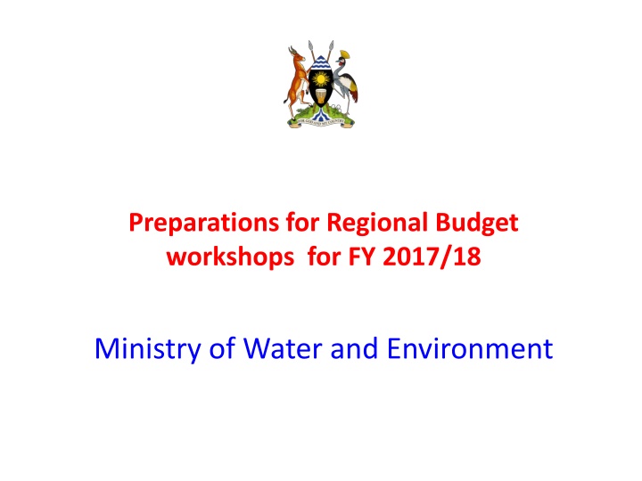 preparations for regional budget workshops