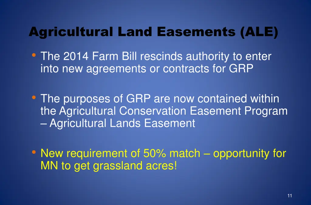 agricultural land easements ale the 2014 farm