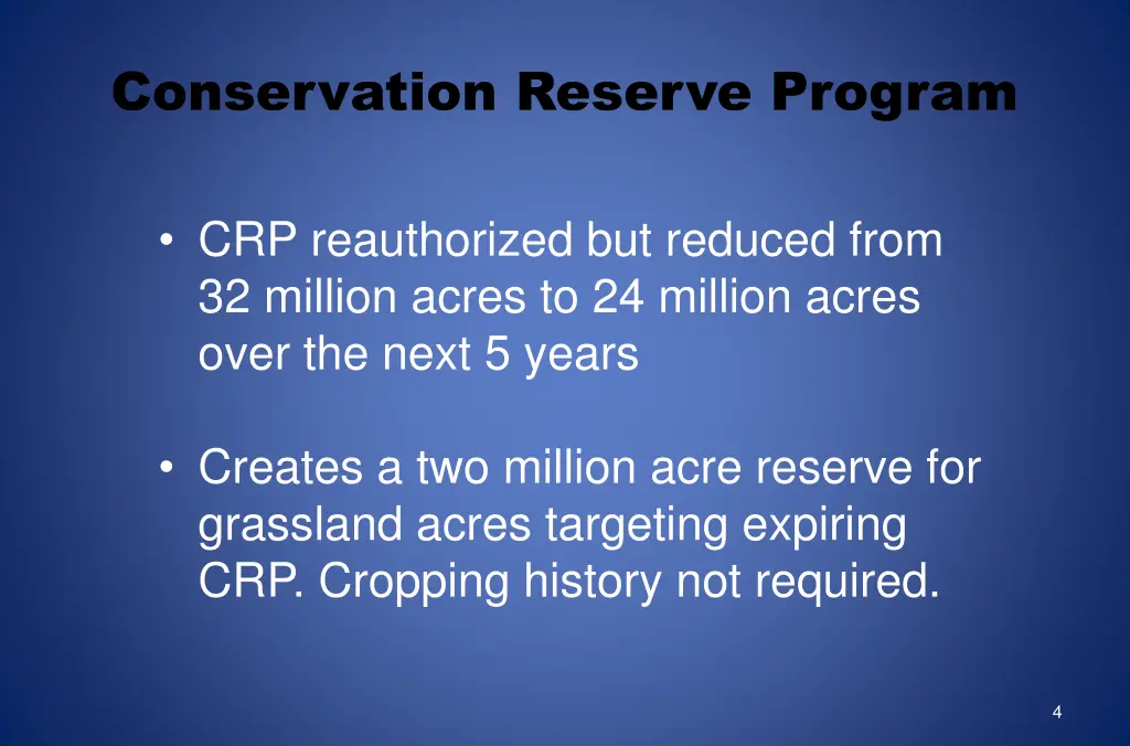 conservation reserve program