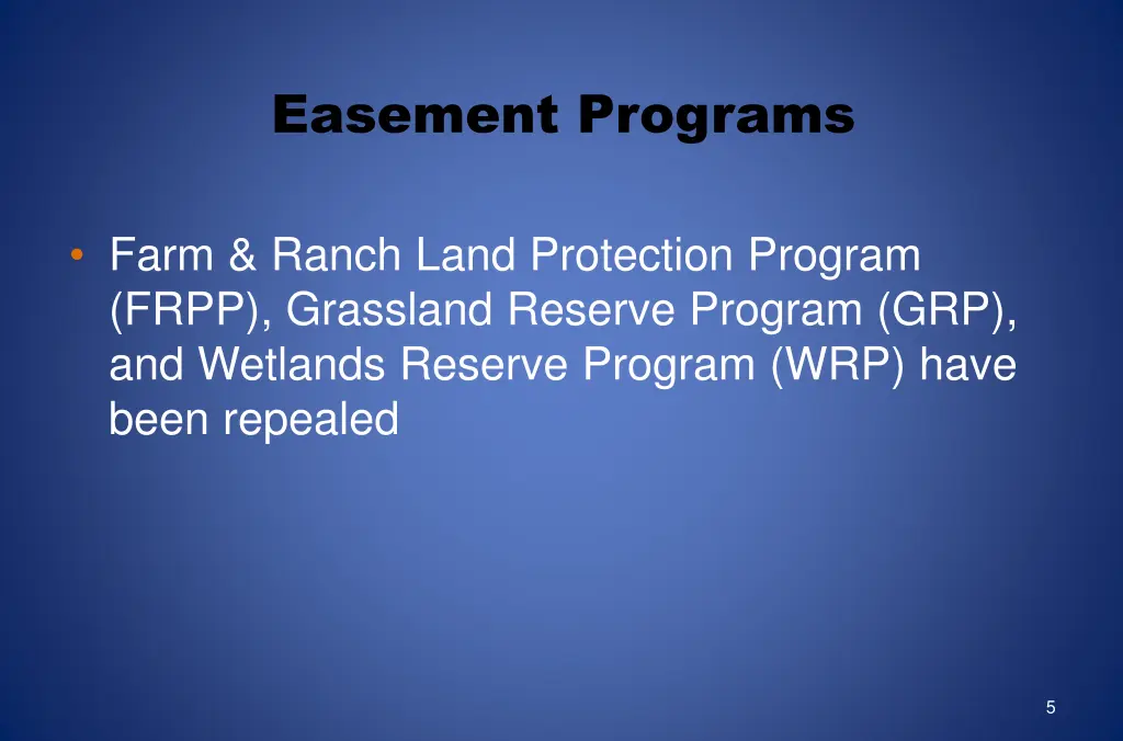 easement programs