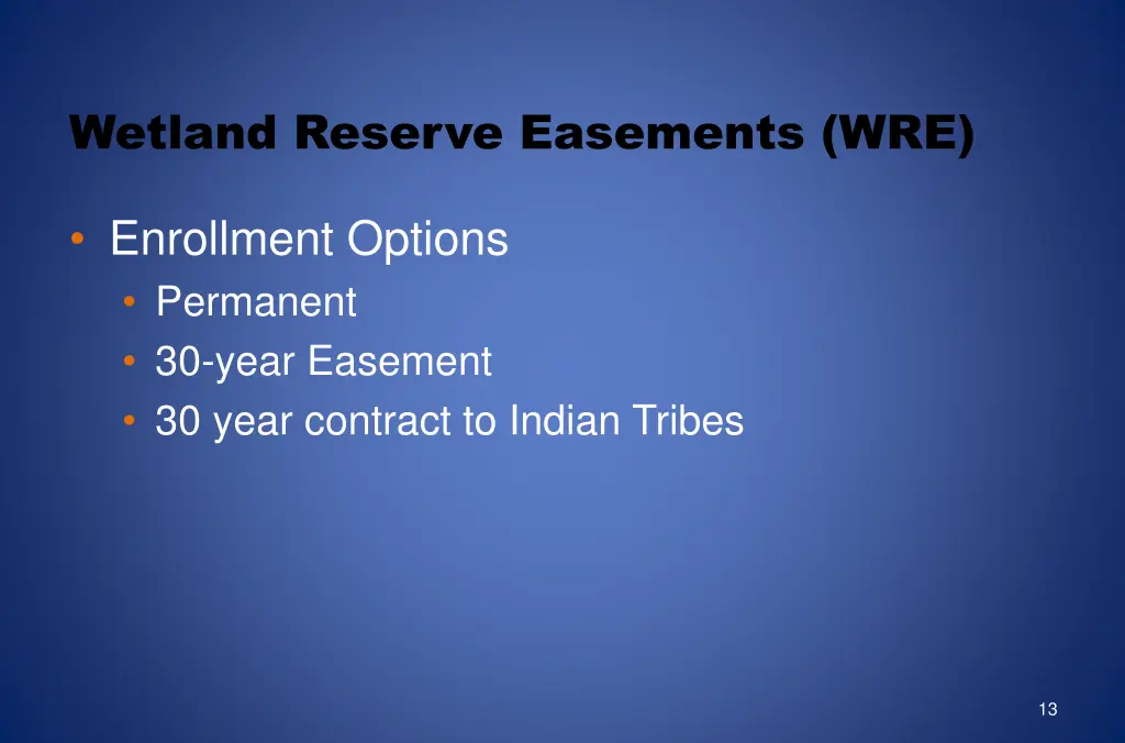 wetland reserve easements wre 1