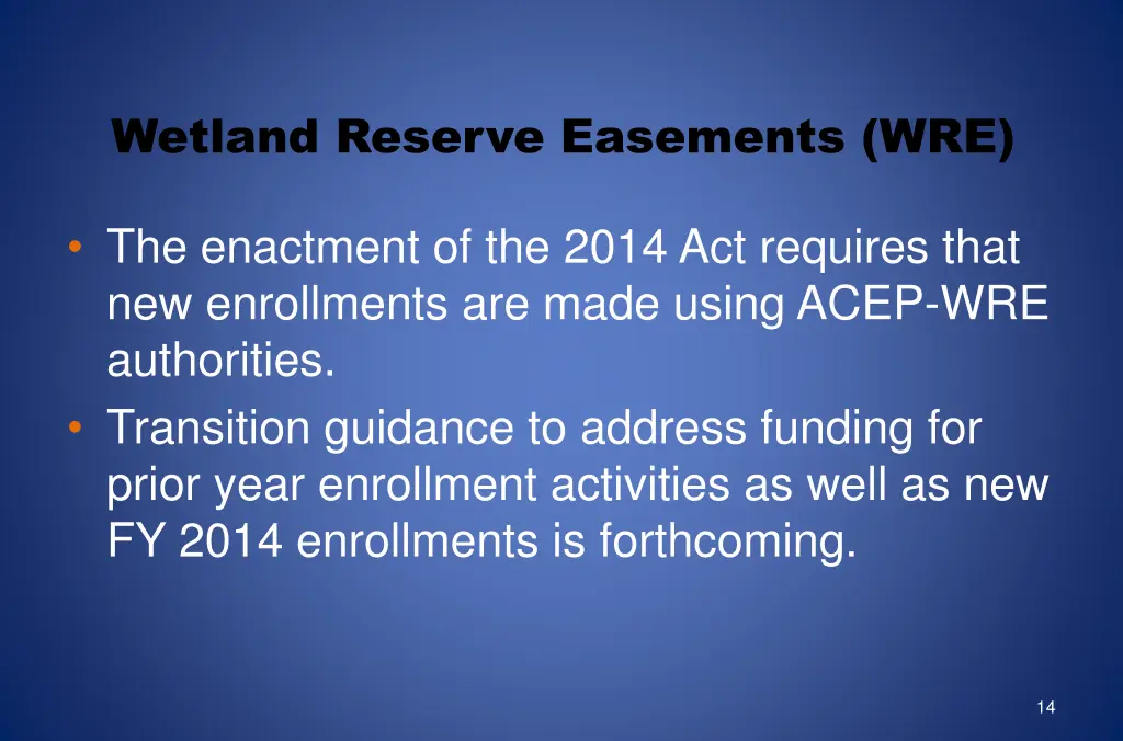 wetland reserve easements wre 2