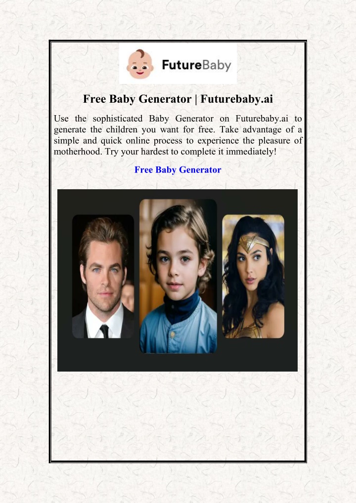 free baby generator futurebaby ai