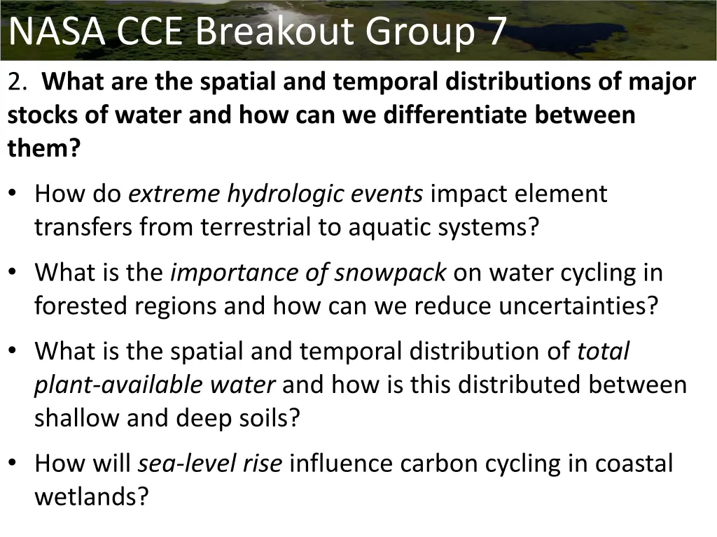 nasa cce breakout group 7 2