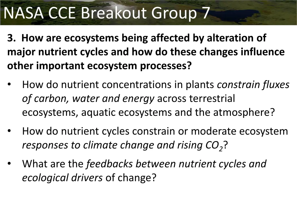 nasa cce breakout group 7 3