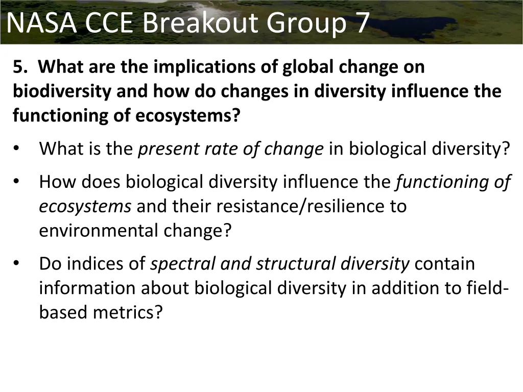 nasa cce breakout group 7 5