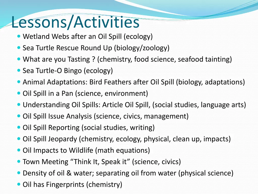 lessons activities wetland webs after