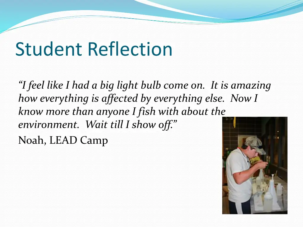 student reflection