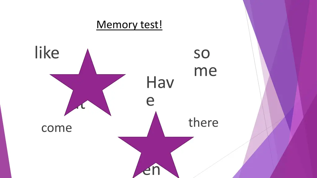 memory test 1