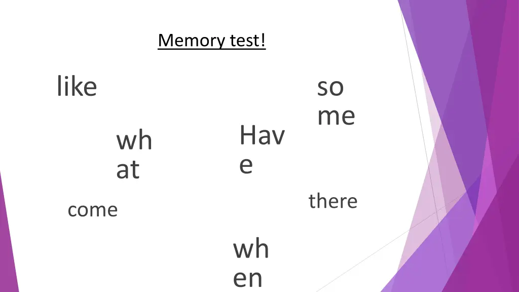 memory test