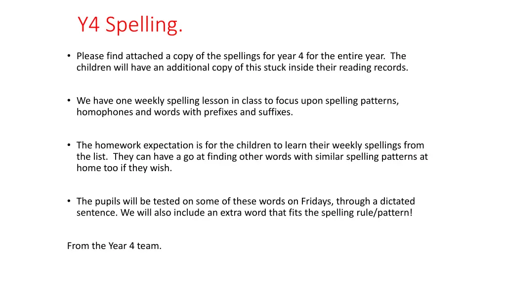 y4 spelling