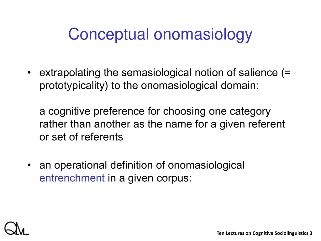 conceptual onomasiology