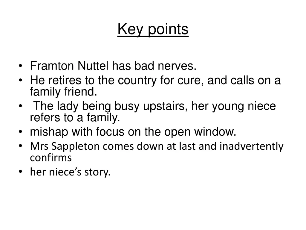 key points