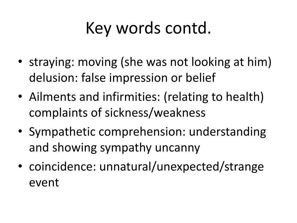 key words contd 3