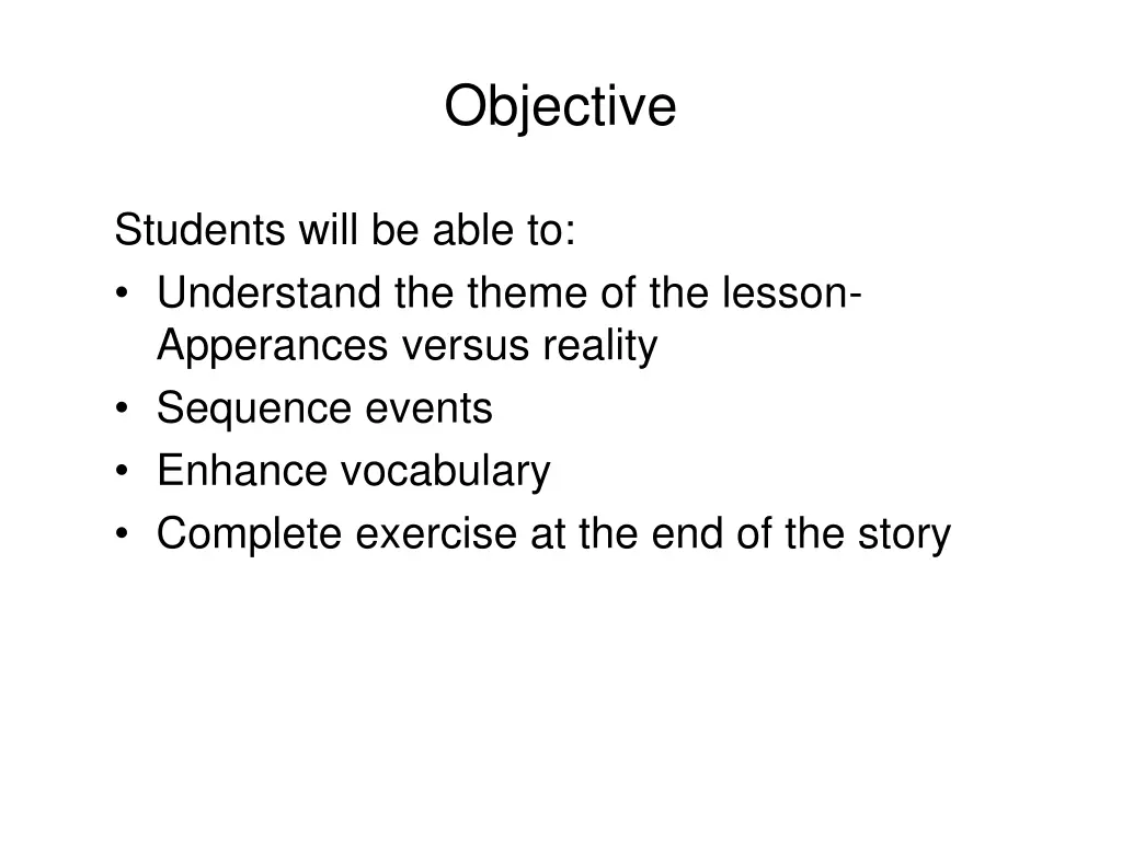 objective