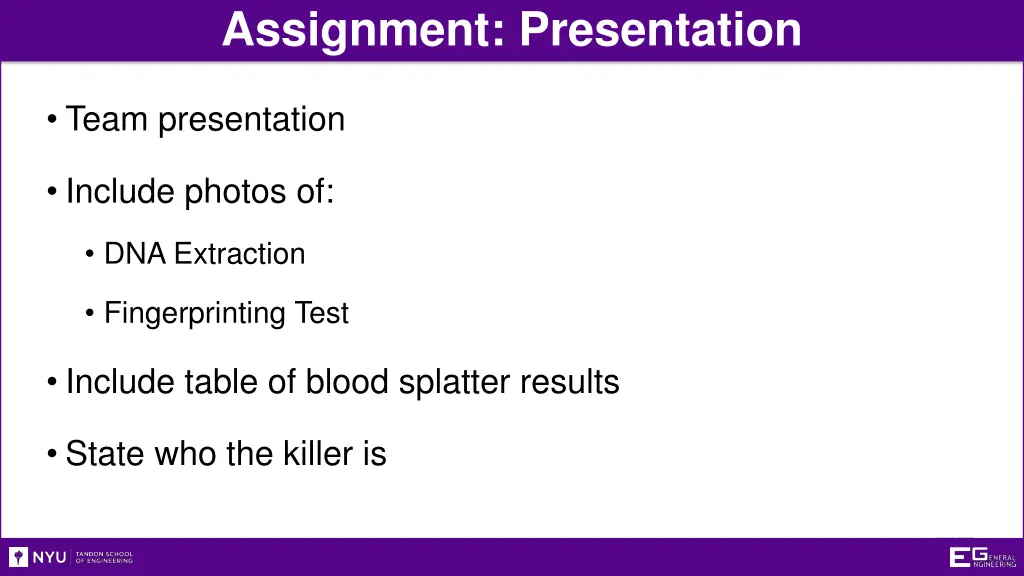 assignment presentation