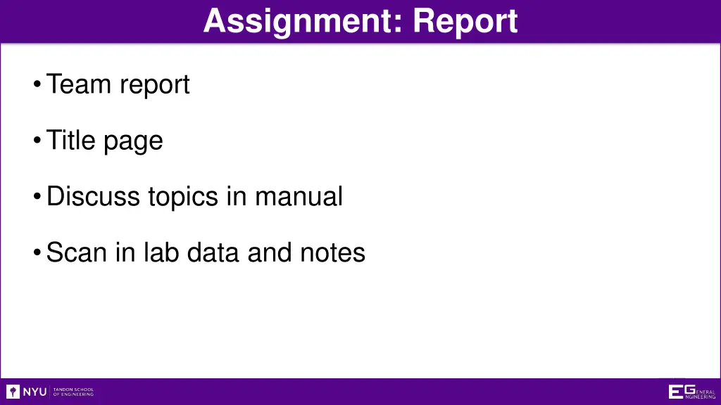 assignment report