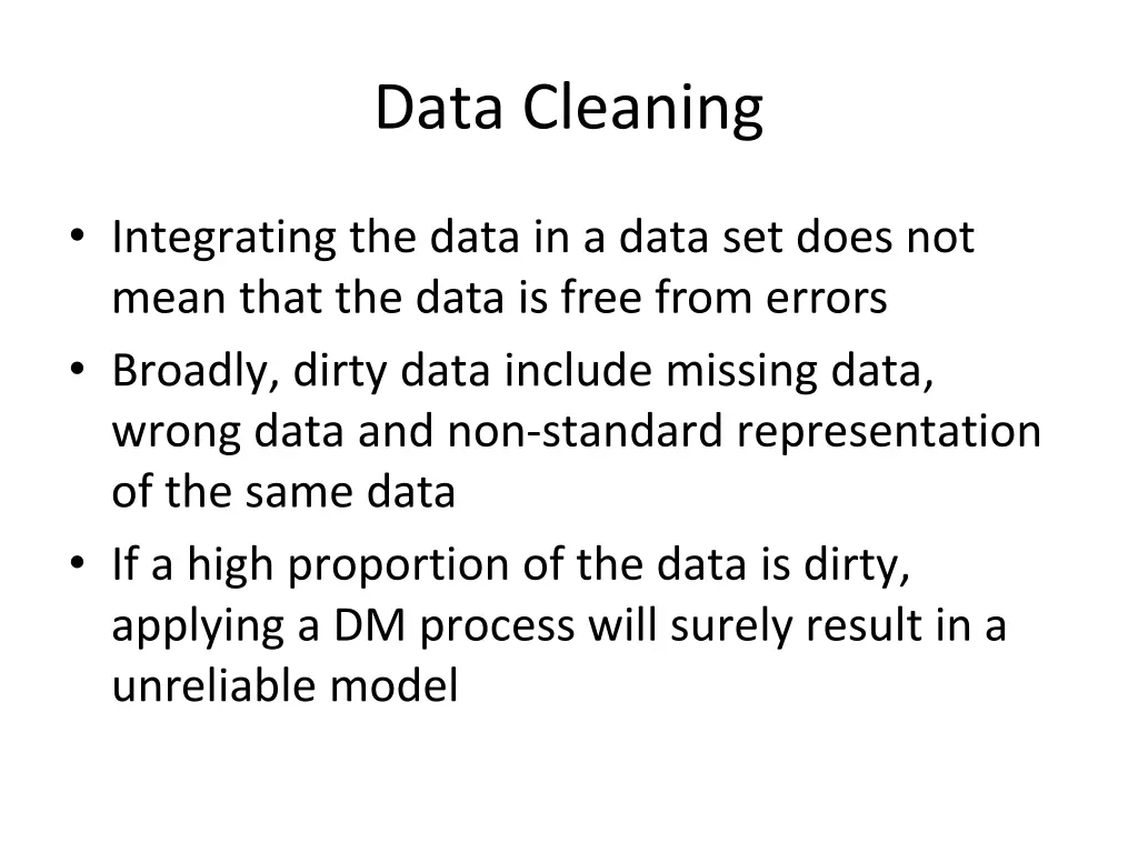 data cleaning