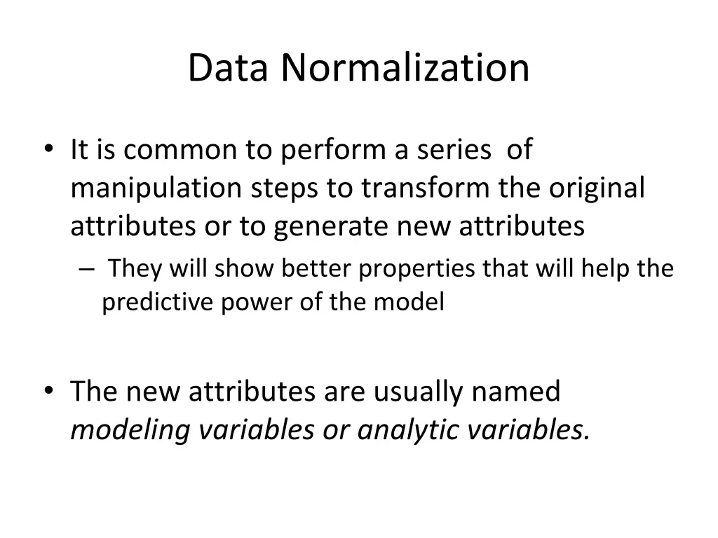 data normalization 1