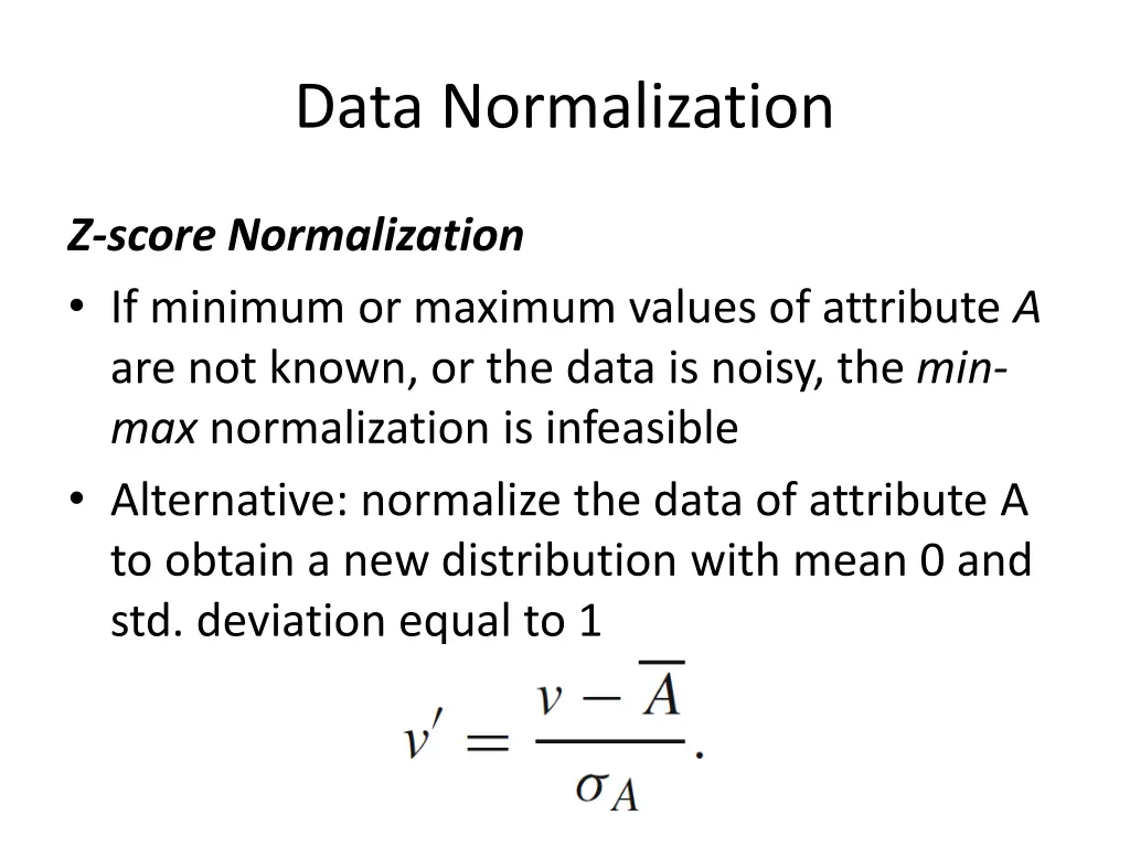 data normalization 3