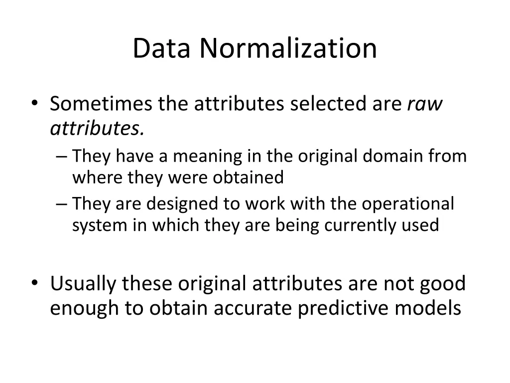 data normalization