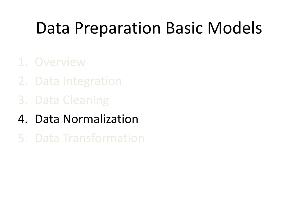 data preparation basic models 5