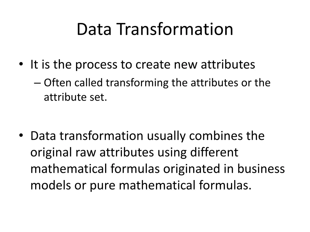 data transformation 1