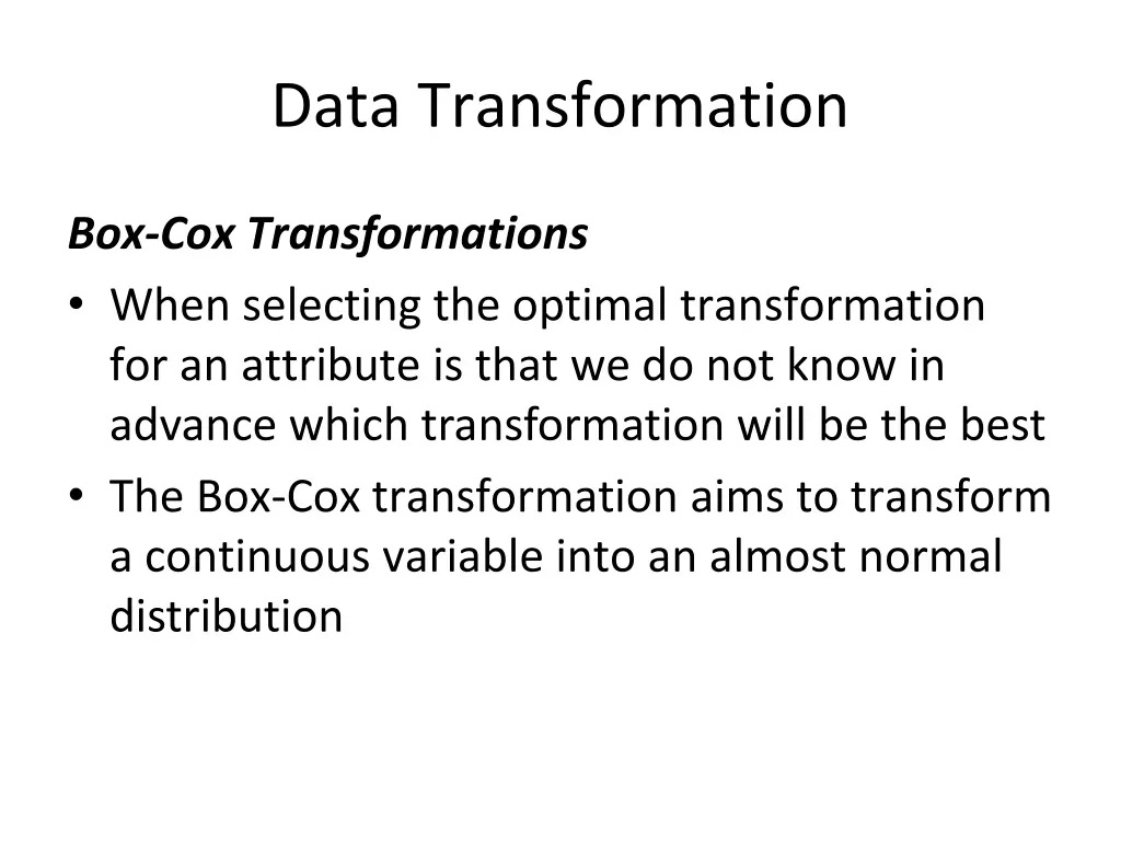 data transformation 10