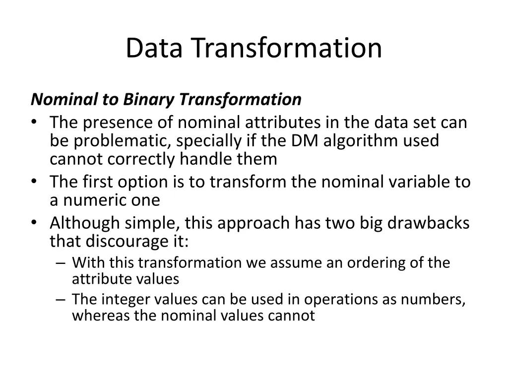 data transformation 16