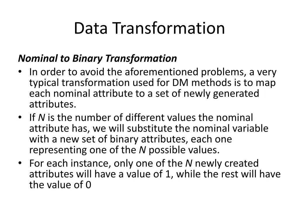 data transformation 17