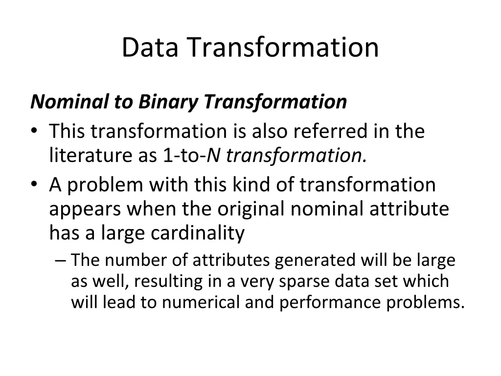 data transformation 18