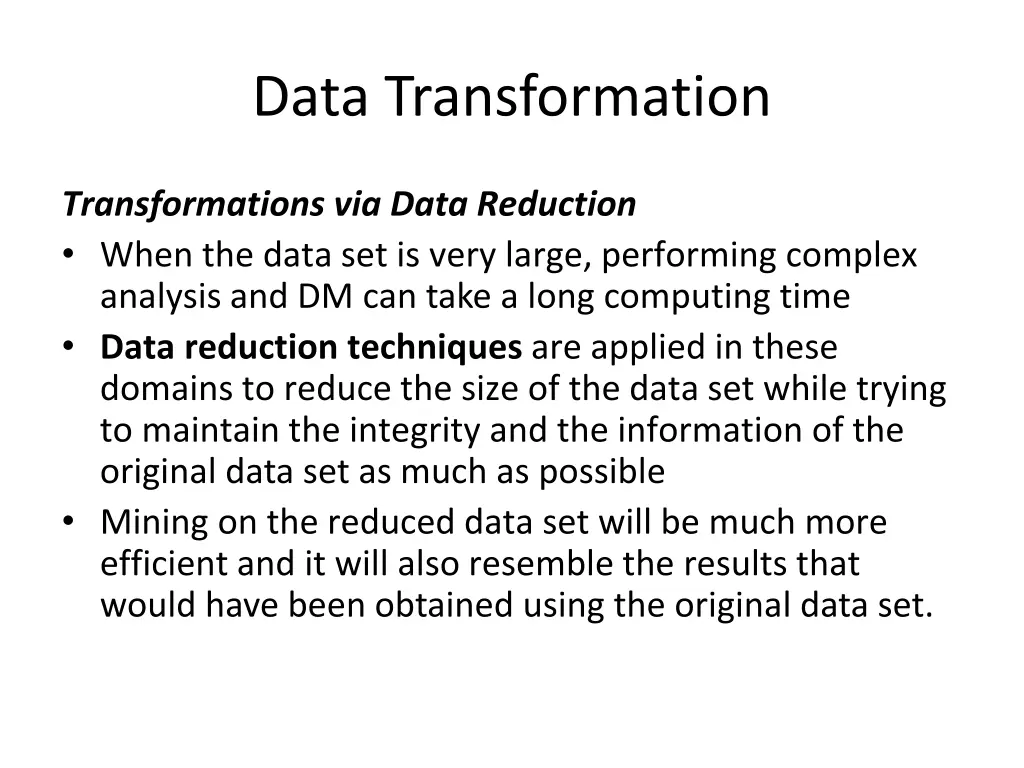 data transformation 19