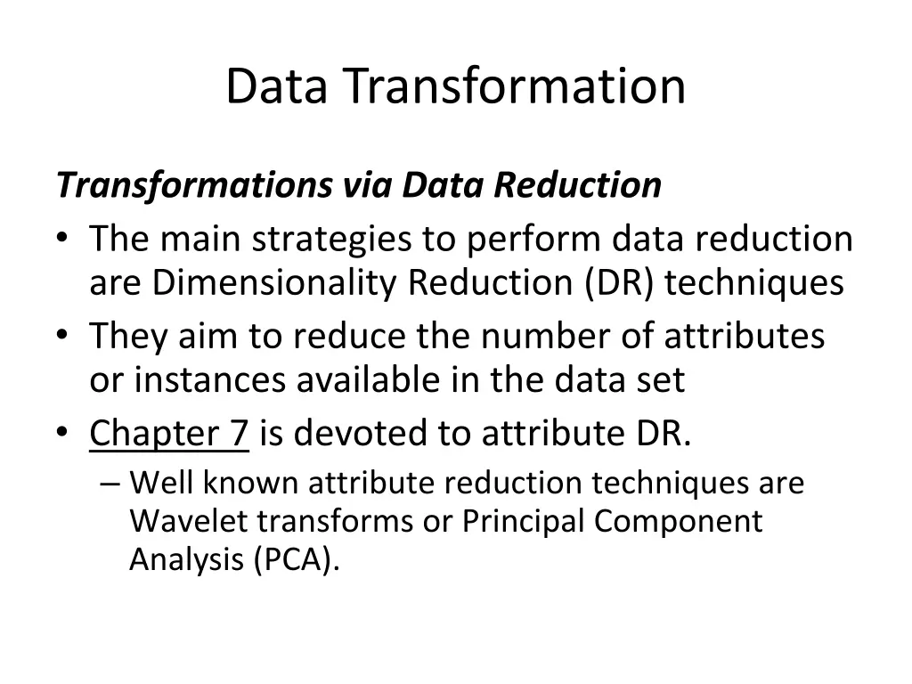 data transformation 20