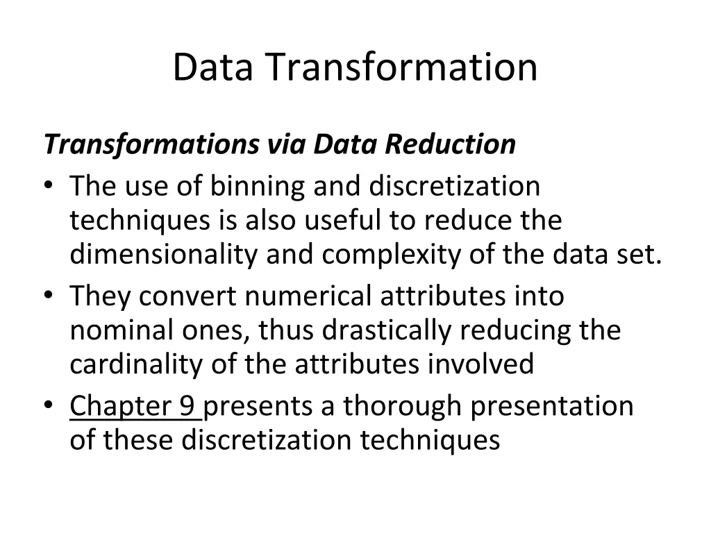 data transformation 22